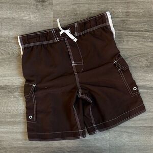 Joe Boxer little boys brown swim trunks